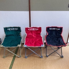 キャプテンスタッグコンパクトチェア(ミニ)３つセットの画像