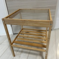 【美品】IKEA ネスナ サイドテーブル ガラス 
