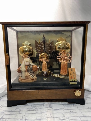 【寿 破魔弓 秋月作】特選 美術工芸 特製オルゴール付きの置物