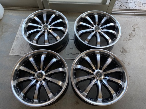 【値段交渉可能】BYRON バイロン18インチ× 7.5J +55 PCD114.3 5穴　社外ホイール4本セット　クラウン カムリ オデッセイ アコード スカイライン他等。