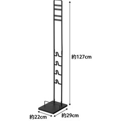 ダイソンスタンド　tower　山崎実業(Yamazaki)コードレスクリーナースタンド ブラック 約W22XD29XH127㎝ SV18 V15 V12 V8 V7 V6 シリーズ対応 タワー 3541の画像