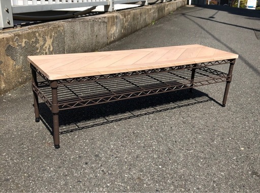 (ジM-353)家具 アイリスオーヤマ カラーメタルラック ローボード ¥1,650(税込み)