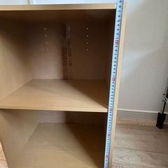 カラーボックス　ナチュラル　2段　ウッドの画像