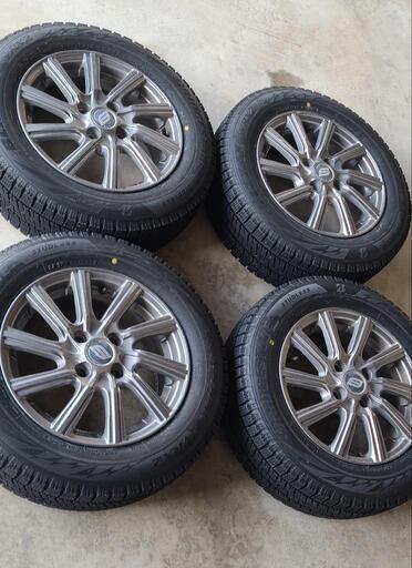 155/65R14・社外アルミ付・BS・VRX2・バリ山2本セット② 冬タイヤ175