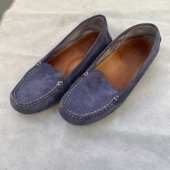 UGG ブルー　スエード モカシン ローファーの画像