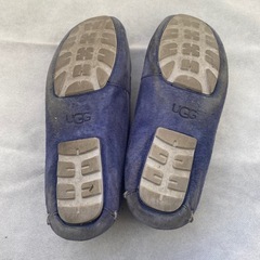 UGG ブルー　スエード モカシン ローファーの画像