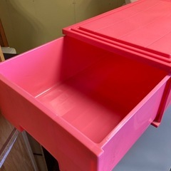 プラスチックボックス（ピンク）　2セットの画像