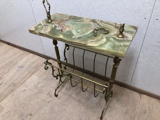 ヴィンテージ 最高 マガジンラック イタリア製 大理石天板 希少 【糸島