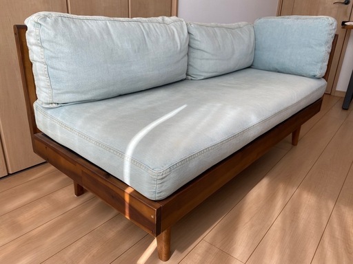 引取限定】デニムソファ L字型 Unico Swella
