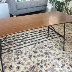 取引中（3/15まで）木製テーブル×アイアン　ウォルナットの画像