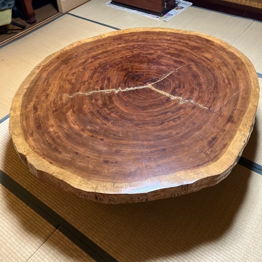 カリン無垢座卓 希少☆花梨無垢一枚板 座卓 応接台 猫