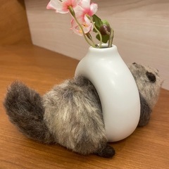 作家様　ハンドメイド作品　たぬきの一輪挿しの画像