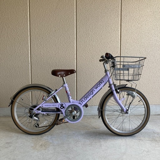 自転車　子ども用　20インチ　薄紫