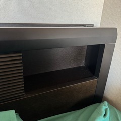 収納付きダブルベッド＆フランスベッド製マットレスセット（枕元収納あり）の画像