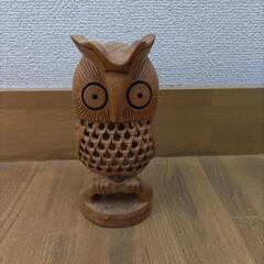 フクロウ　置物