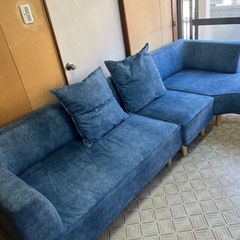 【取引決まりました】美品カウチソファ3人掛け4人掛けの画像