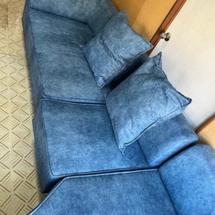 【取引決まりました】美品カウチソファ3人掛け4人掛けの画像