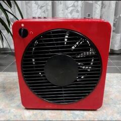 置き型扇風機　赤　ワンコインの画像