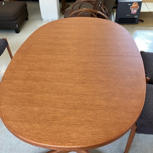 K2503-188 配送不可 日進木工　可変式 ダイニングテーブル キズ汚れ有り