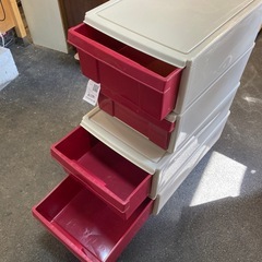 プラスチックボックス（扉赤）　4セットの画像