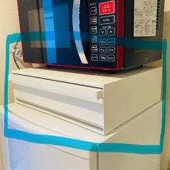 山崎実業タワー　キッチン家電下引き出し&スライドテーブル
 タワーの画像