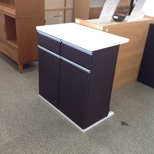 バーカウンター】 ニトリ カウンターテーブル 収納家具:ホワイト