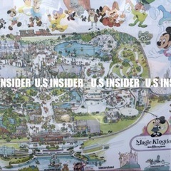 1987年　ディズニーランド園内マップ　額入り大型94cm　岐阜より迅速発送の画像