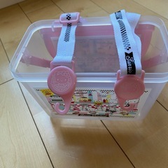 サンリオピューロランド　ポップコーン ハローキティ　バケツ　ケース　箱　カバン　ランチボックスの画像