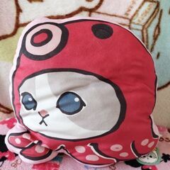 海の生き物にゃんフェイスクッション