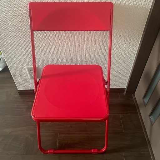 関家具 折り畳みチェア 赤