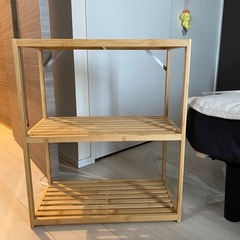 竹材　フリーラック３段[無印良品]x2台 