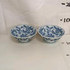 0309-153 三峰窯 染付  高台鉢　　皿
