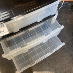プラスチックボックス　黒　3段の画像