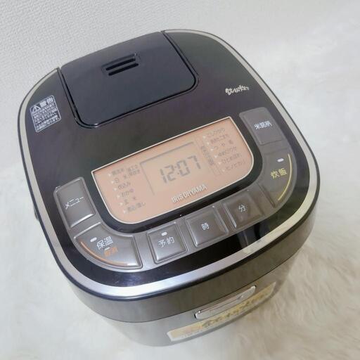 アイリスオーヤマ 　炊飯器 銘柄炊き　５合炊き　31銘柄を、火力と時間で炊き上げる　黒