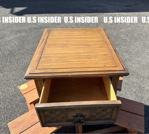 LAより入荷!!　木製キャビネット / アメリカン・アンティーク家具　高級感ある装飾　大型71cm　岐阜より迅速発送