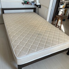 【日時指定あり】無印良品セミダブルベッド（マットレスも引き取れるなら０円にします）の画像