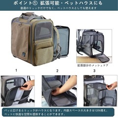 ペットリュック　　ペットキャリーの画像