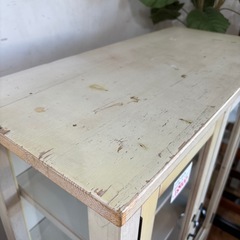 シャビーシック キャビネット コレクションケース 収納 シンプル おしゃれ インテリアの画像