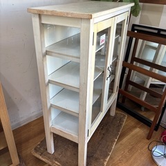 シャビーシック キャビネット コレクションケース 収納 シンプル おしゃれ インテリアの画像