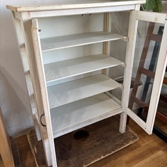 シャビーシック キャビネット コレクションケース 収納 シンプル おしゃれ インテリアの画像