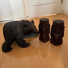 北海道　民芸品　アイヌ木彫り熊