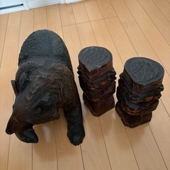 北海道　民芸品　アイヌ木彫り熊の画像