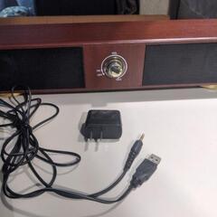 【お取引き中】高音質 高級感 木目調ステレオロングスピーカーの画像