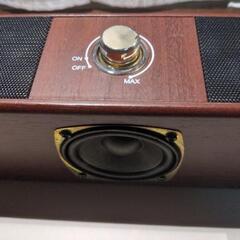 【お取引き中】高音質 高級感 木目調ステレオロングスピーカーの画像