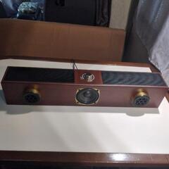 【お取引き中】高音質 高級感 木目調ステレオロングスピーカーの画像