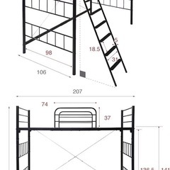 ベッドとマットレスの画像