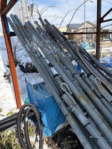 鉄柱 電柱 仮設ポール 電線引き込み 電工 住宅設備 電信柱 鉄柱 電柱 仮設ポール 電線引き込み 電工 住宅設備 電信柱