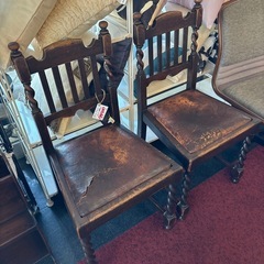 イギリスアンティーク アンティーク チェア 2脚セット シンプル...