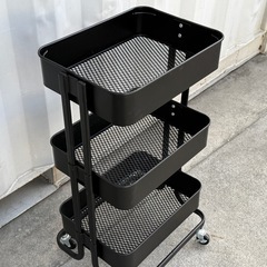 A424◇天板付収納ワゴン◇収納カート◇バスケットラック◇整理棚◇キャスター付の画像