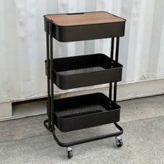 A424◇天板付収納ワゴン◇収納カート◇バスケットラック◇整理棚...
